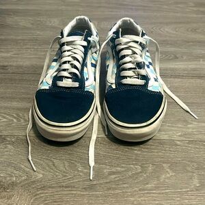 Vans Blue Checkered Shoes